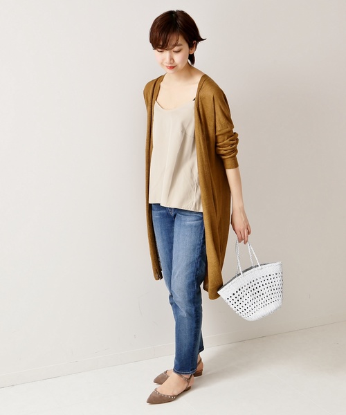 plage（プラージュ）の「BOMBAY ロングカーディガン◆（Tシャツ/カットソー・レディース・ブラック/キャメル・FREE）」の4枚目の写真