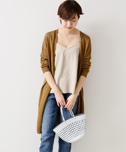 plage（プラージュ）の「BOMBAY ロングカーディガン◆（Tシャツ/カットソー・レディース・ブラック/キャメル・FREE）」の5枚目の写真