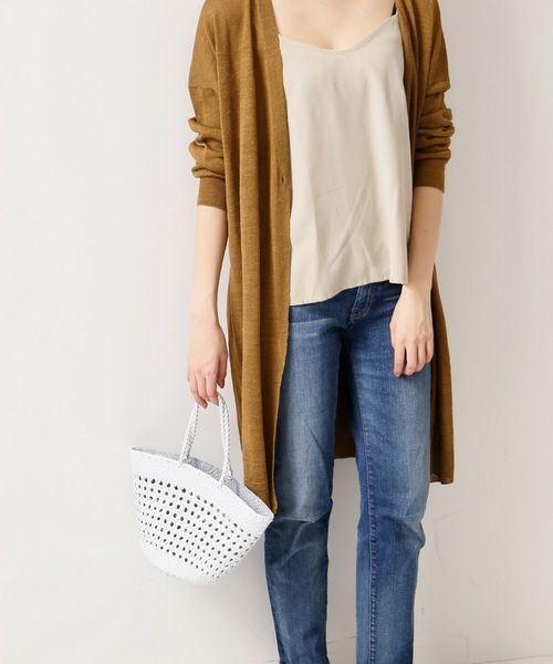 plage（プラージュ）の「BOMBAY ロングカーディガン◆（Tシャツ/カットソー・レディース・ブラック/キャメル・FREE）」の6枚目の写真