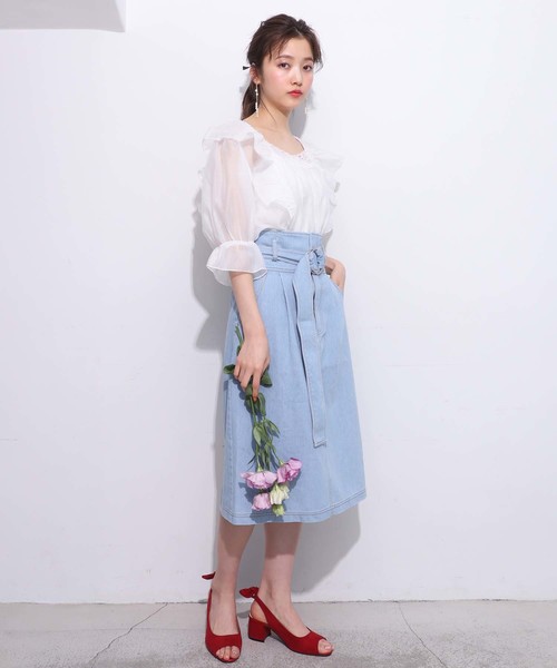 one after another NICE CLAUP(ワンアフターアナザーナイスクラップ)の「オーガンシアーブラウス(シャツ/ブラウス・レディース・ホワイト/アイボリー/ブラック・FREE)」の13枚目の写真