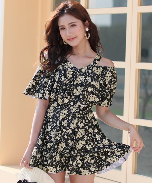 セール 水着 ふんわりスリーブ オフショルワンピ 水着 Teddyshop テディショップ のファッション通販 Zozotown