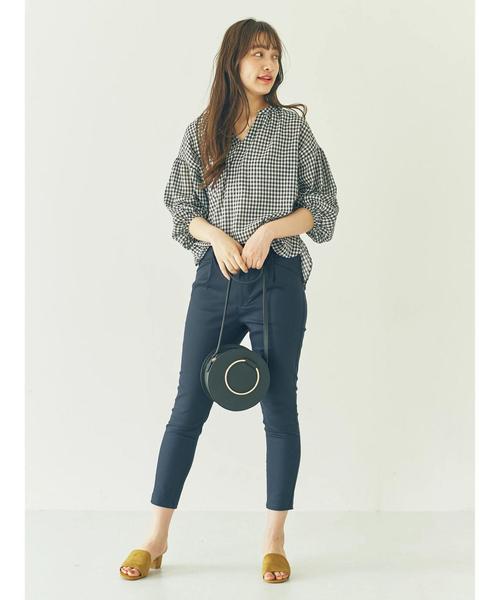 earth music&ecology（アースミュージックアンドエコロジー）の「・フレンチリネンブレンドスキッパーシャツ（シャツ/ブラウス・レディース・ベージュ/カーキ/ネイビー/その他5/ブルー系その他2/オフホワイト・FREE）」の17枚目の写真