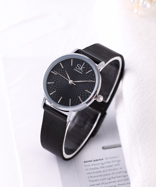 おしゃれスタ（オシャレスタ）の「【XROSS RAY】メッシュベルト　ウオッチ（アナログ腕時計・レディース・オフホワイト/ホワイト系その他/ピンク/サックスブルー/グレー/グリーン/ブラック/シルバー/ゴールド系その他/ゴールド/ブラック系その他/ピンク系その他/シルバー系その他/ピンク系その他2/ピンク系その他3/シルバー系その他2/ゴールド系その他2/ゴールド系その他4/ゴールド系その他3/ゴールド系その他5/ピンク系その他4・FREE）」の4枚目の写真