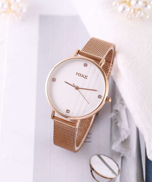 おしゃれスタ（オシャレスタ）の「【XROSS RAY】メッシュベルト　ウオッチ（アナログ腕時計・レディース・オフホワイト/ホワイト系その他/ピンク/サックスブルー/グレー/グリーン/ブラック/シルバー/ゴールド系その他/ゴールド/ブラック系その他/ピンク系その他/シルバー系その他/ピンク系その他2/ピンク系その他3/シルバー系その他2/ゴールド系その他2/ゴールド系その他4/ゴールド系その他3/ゴールド系その他5/ピンク系その他4・FREE）」の17枚目の写真