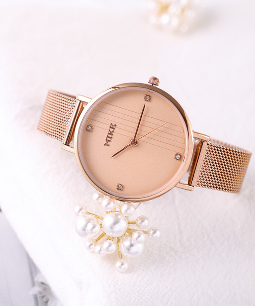 おしゃれスタ（オシャレスタ）の「【XROSS RAY】メッシュベルト　ウオッチ（アナログ腕時計・レディース・オフホワイト/ホワイト系その他/ピンク/サックスブルー/グレー/グリーン/ブラック/シルバー/ゴールド系その他/ゴールド/ブラック系その他/ピンク系その他/シルバー系その他/ピンク系その他2/ピンク系その他3/シルバー系その他2/ゴールド系その他2/ゴールド系その他4/ゴールド系その他3/ゴールド系その他5/ピンク系その他4・FREE）」の19枚目の写真