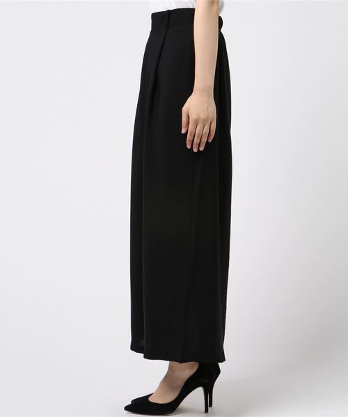 KOBE LETTUCE（コウベレタス）の「リネンタッチフロントタックドレープガウチョパンツ＊レディース/ボトムス[M2229]神戸レタス（その他パンツ・レディース・ブラック/ネイビー/カーキ/マスタード・FREE）」の5枚目の写真