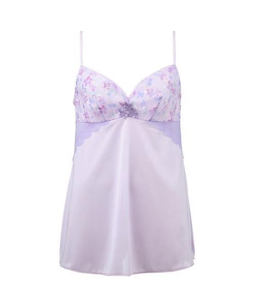 AMOSTYLE BY Triumph(アモスタイルバイトリンプ)の「夢みるブラPremium エアリーさらら ロングキャミソール AMST1175 L.CAMI(その他アンダーウェア/インナー・レディース・パープル/ピンク・M/L)」の2枚目の写真