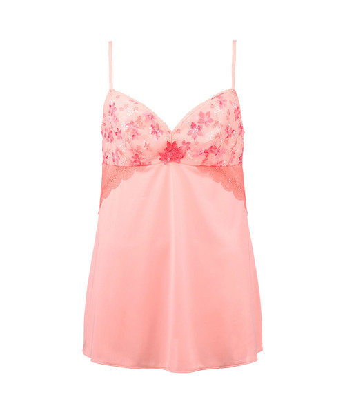 AMOSTYLE BY Triumph(アモスタイルバイトリンプ)の「夢みるブラPremium エアリーさらら ロングキャミソール AMST1175 L.CAMI(その他アンダーウェア/インナー・レディース・パープル/ピンク・M/L)」の1枚目の写真