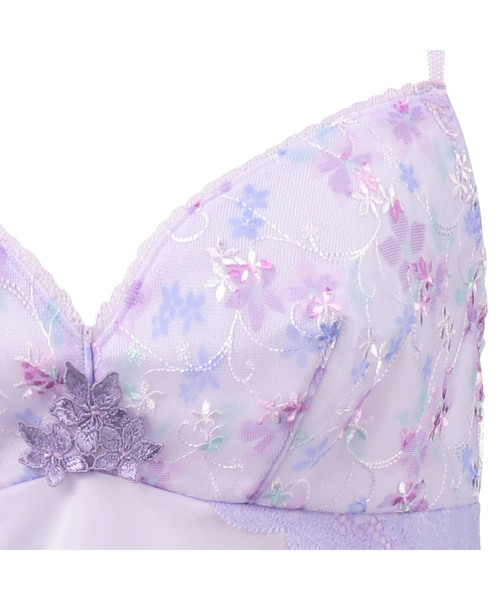 AMOSTYLE BY Triumph(アモスタイルバイトリンプ)の「夢みるブラPremium エアリーさらら ロングキャミソール AMST1175 L.CAMI(その他アンダーウェア/インナー・レディース・パープル/ピンク・M/L)」の11枚目の写真