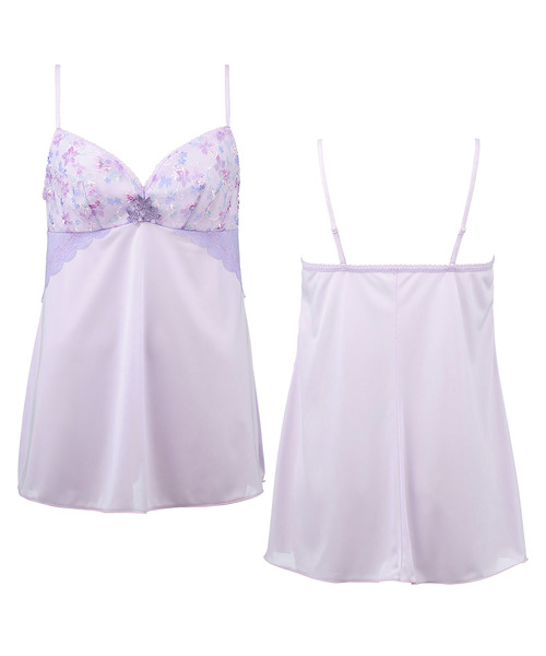 AMOSTYLE BY Triumph(アモスタイルバイトリンプ)の「夢みるブラPremium エアリーさらら ロングキャミソール AMST1175 L.CAMI(その他アンダーウェア/インナー・レディース・パープル/ピンク・M/L)」の6枚目の写真