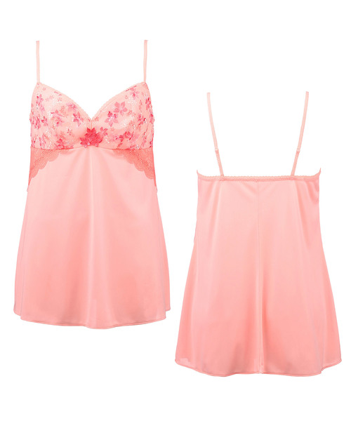 AMOSTYLE BY Triumph(アモスタイルバイトリンプ)の「夢みるブラPremium エアリーさらら ロングキャミソール AMST1175 L.CAMI(その他アンダーウェア/インナー・レディース・パープル/ピンク・M/L)」の5枚目の写真