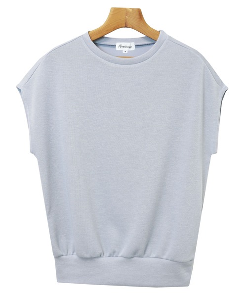 andme（アンドミー）の「フレンチスリーブニットソートップス（Tシャツ/カットソー・レディース・ブラック/ベージュ/カーキ/ネイビー/ライトグレー/ライトベージュ/オフホワイト/ブラウン/ミント/ブルー系その他/イエロー/レッド系その他・M/L/XXL/XL）」の14枚目の写真