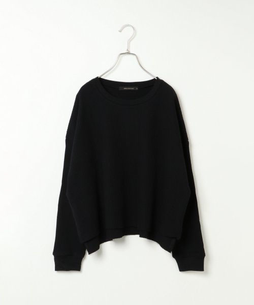 VENCEEXCHANGE(ヴァンスエクスチェンジ)の「ワッフルショートTシャツ(Tシャツ/カットソー・レディース・ホワイト/アッシュグレー/ブラック・M)」の1枚目の写真