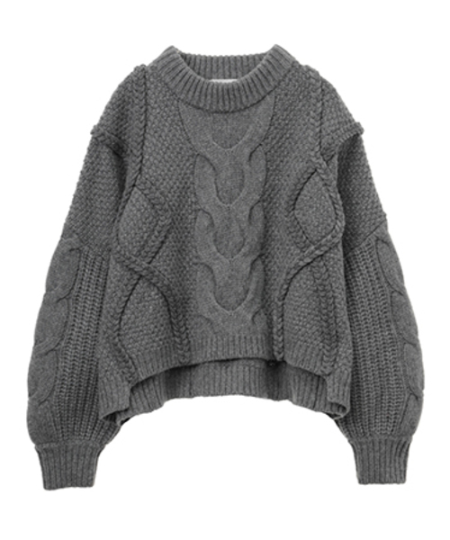 CLANE（クラネ）の「CROPPED 3D KNIT TOPS（ニット/セーター）」 - WEAR