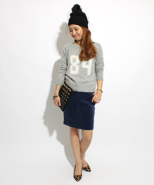 Ray BEAMS（レイビームス）の「□Ray BEAMS / コーデュロイ タイトスカート（スカート・レディース・ピンク/オリーブ/インディゴブルー/オフホワイト・0/1）」の7枚目の写真