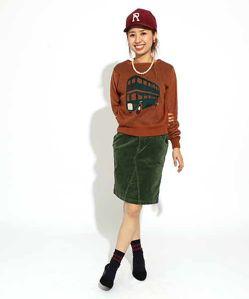 Ray BEAMS（レイビームス）の「□Ray BEAMS / コーデュロイ タイトスカート（スカート・レディース・ピンク/オリーブ/インディゴブルー/オフホワイト・0/1）」の19枚目の写真