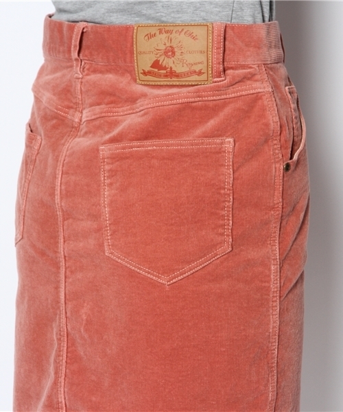 Ray BEAMS（レイビームス）の「□Ray BEAMS / コーデュロイ タイトスカート（スカート・レディース・ピンク/オリーブ/インディゴブルー/オフホワイト・0/1）」の13枚目の写真