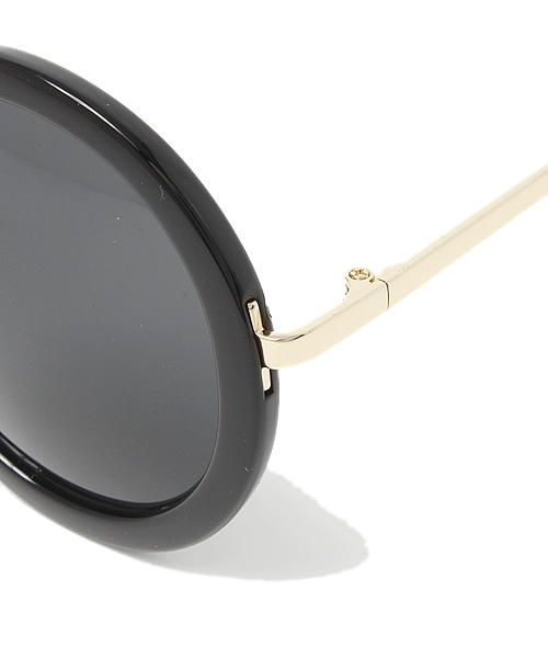 WEGO（ウィゴー）の「WEGO/ラウンドタイプサングラス（サングラス・メンズ・ブラック/ブラック系その他/ゴールド・FREE）」の8枚目の写真