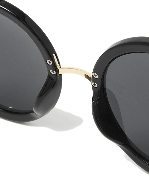 WEGO（ウィゴー）の「WEGO/ラウンドタイプサングラス（サングラス・メンズ・ブラック/ブラック系その他/ゴールド・FREE）」の9枚目の写真