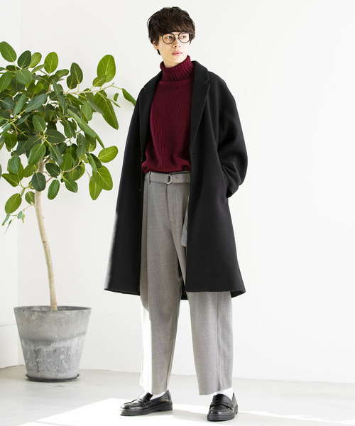 WEGO(ウィゴー)の「WEGO/起毛ストレッチワイドスラックス(スラックス・メンズ・ブラック/グレー・SMALL/MEDIUM/LARGE)」の9枚目の写真