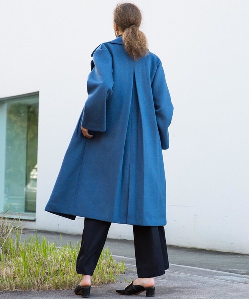 city(シティ)の「【CITY】SUPER140'S WOOL MELTON ROBE COAT(チェスターコート・レディース・ベージュ/グレー/ブルー・1/0)」の22枚目の写真