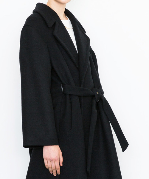city(シティ)の「【CITY】SUPER140'S WOOL MELTON ROBE COAT(チェスターコート・レディース・ベージュ/グレー/ブルー・1/0)」の13枚目の写真