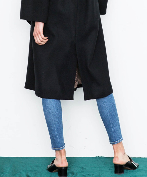 city(シティ)の「【CITY】SUPER140'S WOOL MELTON ROBE COAT(チェスターコート・レディース・ベージュ/グレー/ブルー・1/0)」の21枚目の写真