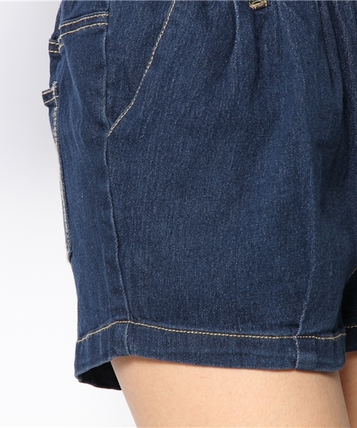WEGO（ウィゴー）の「WEGO/デニムハイウエストショートパンツ（デニムパンツ・レディース・インディゴブルー/ライトインディゴブルー・FREE）」の8枚目の写真