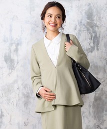 SweetMommy（スウィートマミー）の「ノーカラーペプラムジャケット（マタニティウェア/グッズ・レディース）」