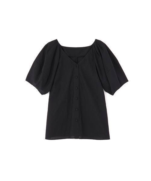 NATURAL BEAUTY BASIC（ナチュラルビューティーベーシック）の「【CanCam 5月号掲載】手洗い可能/キュプラ混フロントボタンブラウス（シャツ/ブラウス・レディース・ブラック/レッド/オフホワイト・SMALL/MEDIUM）」の21枚目の写真