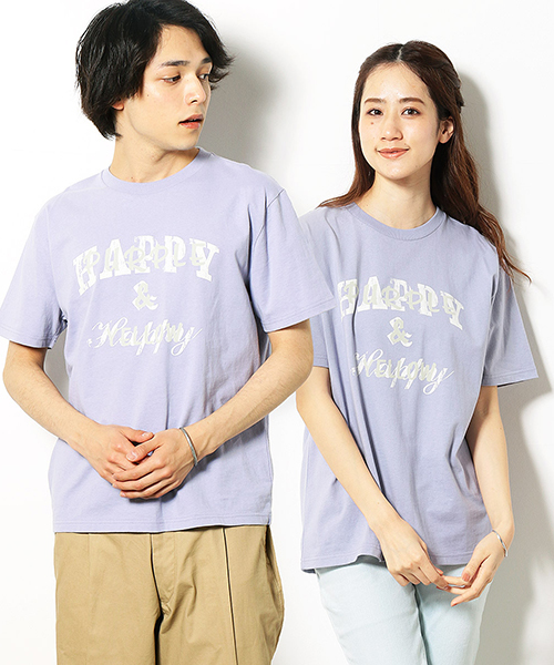 Purple&Yellow（パープルアンドイエロー）の「半袖 ロゴ Tシャツ（Tシャツ/カットソー・メンズ・アイボリー/ライトピンク/ネイビー/ライラック・SMALL/X-LARGE/MEDIUM/X-SMALL/LARGE）」の4枚目の写真
