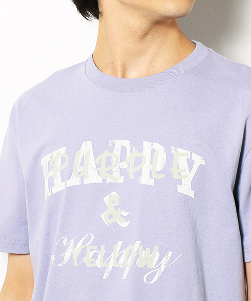 Purple&Yellow（パープルアンドイエロー）の「半袖 ロゴ Tシャツ（Tシャツ/カットソー・メンズ・アイボリー/ライトピンク/ネイビー/ライラック・SMALL/X-LARGE/MEDIUM/X-SMALL/LARGE）」の9枚目の写真