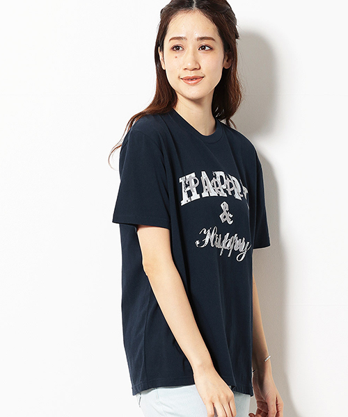 Purple&Yellow（パープルアンドイエロー）の「半袖 ロゴ Tシャツ（Tシャツ/カットソー・メンズ・アイボリー/ライトピンク/ネイビー/ライラック・SMALL/X-LARGE/MEDIUM/X-SMALL/LARGE）」の11枚目の写真