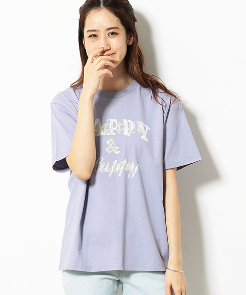 Purple&Yellow（パープルアンドイエロー）の「半袖 ロゴ Tシャツ（Tシャツ/カットソー・メンズ・アイボリー/ライトピンク/ネイビー/ライラック・SMALL/X-LARGE/MEDIUM/X-SMALL/LARGE）」の12枚目の写真
