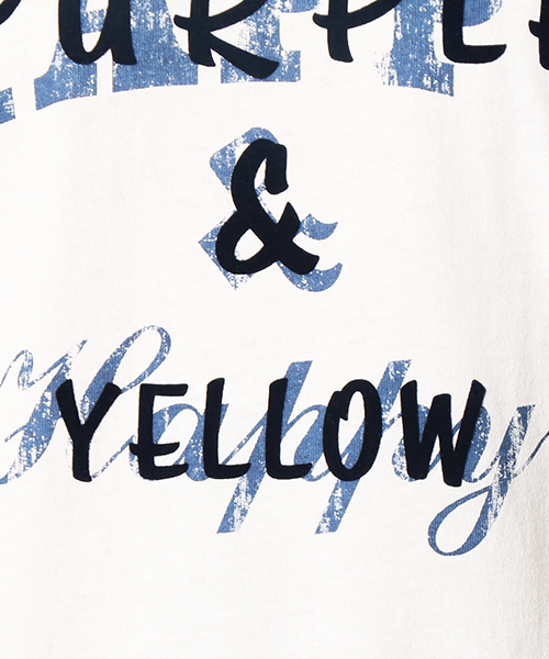Purple&Yellow（パープルアンドイエロー）の「半袖 ロゴ Tシャツ（Tシャツ/カットソー・メンズ・アイボリー/ライトピンク/ネイビー/ライラック・SMALL/X-LARGE/MEDIUM/X-SMALL/LARGE）」の18枚目の写真