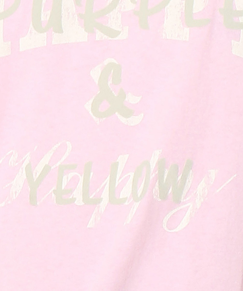 Purple&Yellow（パープルアンドイエロー）の「半袖 ロゴ Tシャツ（Tシャツ/カットソー・メンズ・アイボリー/ライトピンク/ネイビー/ライラック・SMALL/X-LARGE/MEDIUM/X-SMALL/LARGE）」の20枚目の写真