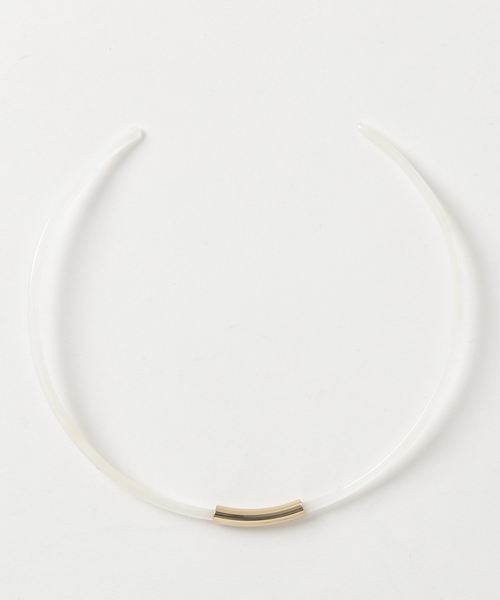 tone（トーン）の「【KuKuLu TOKYO】Hoopチョーカー／ニッケルフリー（チョーカー・レディース・ホワイト系その他/グレー系その他/ブラウン系その他/クリア/パープル/グリーン・FREE）」の8枚目の写真
