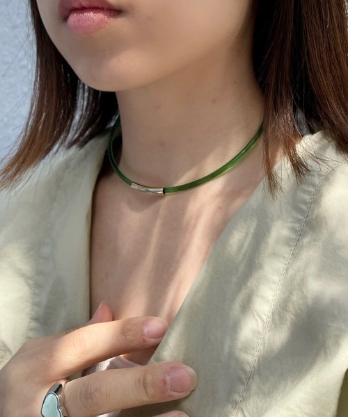 tone（トーン）の「【KuKuLu TOKYO】Hoopチョーカー／ニッケルフリー（チョーカー・レディース・ホワイト系その他/グレー系その他/ブラウン系その他/クリア/パープル/グリーン・FREE）」の18枚目の写真