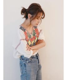 Ungrid | カラーエンブロイダリーブラウス(シャツ/ブラウス)