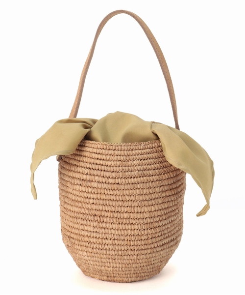 La TOTALITE（ラトータリテ）の「LE VOYAGE ENPANIE バケツ型カゴバッグ（かごバッグ・レディース・レッド/イエロー/ベージュ・FREE）」の2枚目の写真