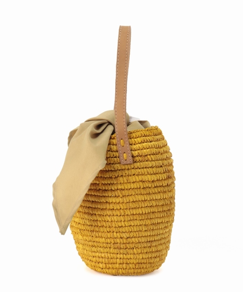 La TOTALITE（ラトータリテ）の「LE VOYAGE ENPANIE バケツ型カゴバッグ（かごバッグ・レディース・レッド/イエロー/ベージュ・FREE）」の9枚目の写真