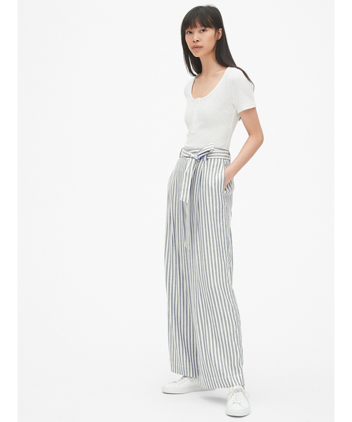 GAP（ギャップ）の「ハイライズ タイベルト ストライプ ワイド