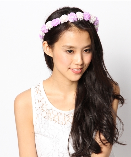 WEGO（ウィゴー）の「WEGO/フラワーヘアバンド（ヘアバンド・レディース・ホワイト/パープル/ピンク/イエロー・FREE）」の7枚目の写真