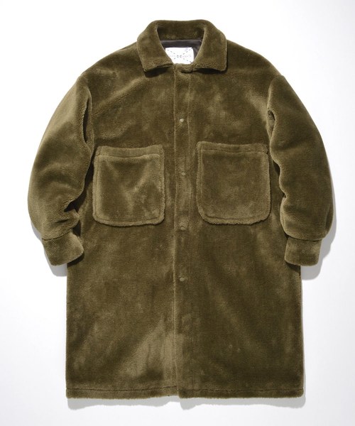 SUPERTHANKS(スーパーサンクス)の「ボアビックシャツコート(その他アウター・メンズ・サックスブルー/ベージュ/カーキ/ブラック・MEDIUM/LARGE/SMALL)」の9枚目の写真