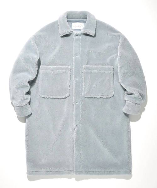 SUPERTHANKS(スーパーサンクス)の「ボアビックシャツコート(その他アウター・メンズ・サックスブルー/ベージュ/カーキ/ブラック・MEDIUM/LARGE/SMALL)」の7枚目の写真