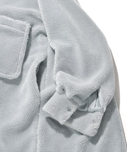 SUPERTHANKS(スーパーサンクス)の「ボアビックシャツコート(その他アウター・メンズ・サックスブルー/ベージュ/カーキ/ブラック・MEDIUM/LARGE/SMALL)」の8枚目の写真