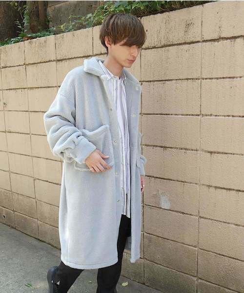 SUPERTHANKS(スーパーサンクス)の「ボアビックシャツコート(その他アウター・メンズ・サックスブルー/ベージュ/カーキ/ブラック・MEDIUM/LARGE/SMALL)」の11枚目の写真