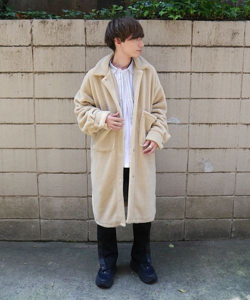 SUPERTHANKS(スーパーサンクス)の「ボアビックシャツコート(その他アウター・メンズ・サックスブルー/ベージュ/カーキ/ブラック・MEDIUM/LARGE/SMALL)」の17枚目の写真