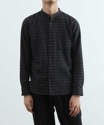 クラシックチェック バンドカラーシャツ
