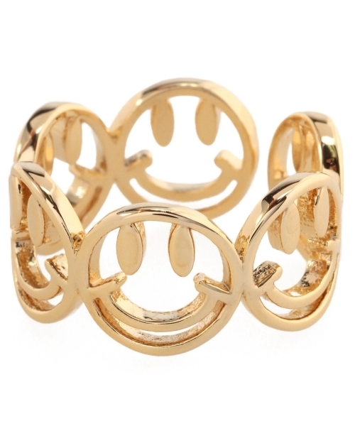 BEAUTY&YOUTH UNITED ARROWS(ビューティーアンドユースユナイテッドアローズ)の「BYSFI スマイルモチーフリングо(リング・レディース・ゴールド/ブラック・フリー)」の1枚目の写真